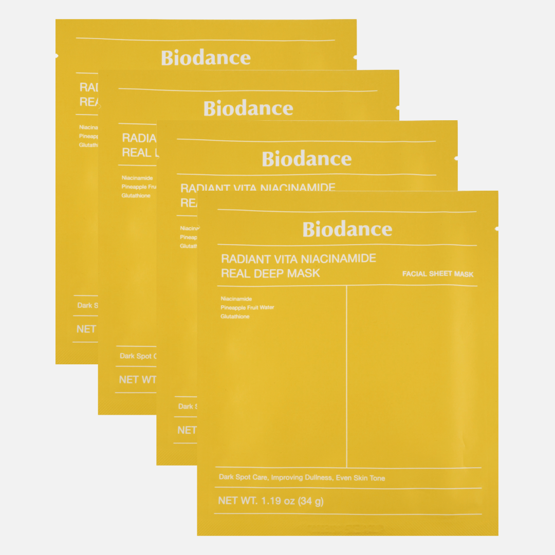 BIODANCE Radiant Vita Niacinamide Real Deep Mask Set (4 Stück)