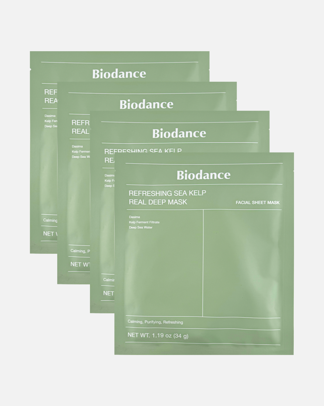 BIODANCE Refreshing Sea Kelp Real Deep Mask Set (4 Stück)